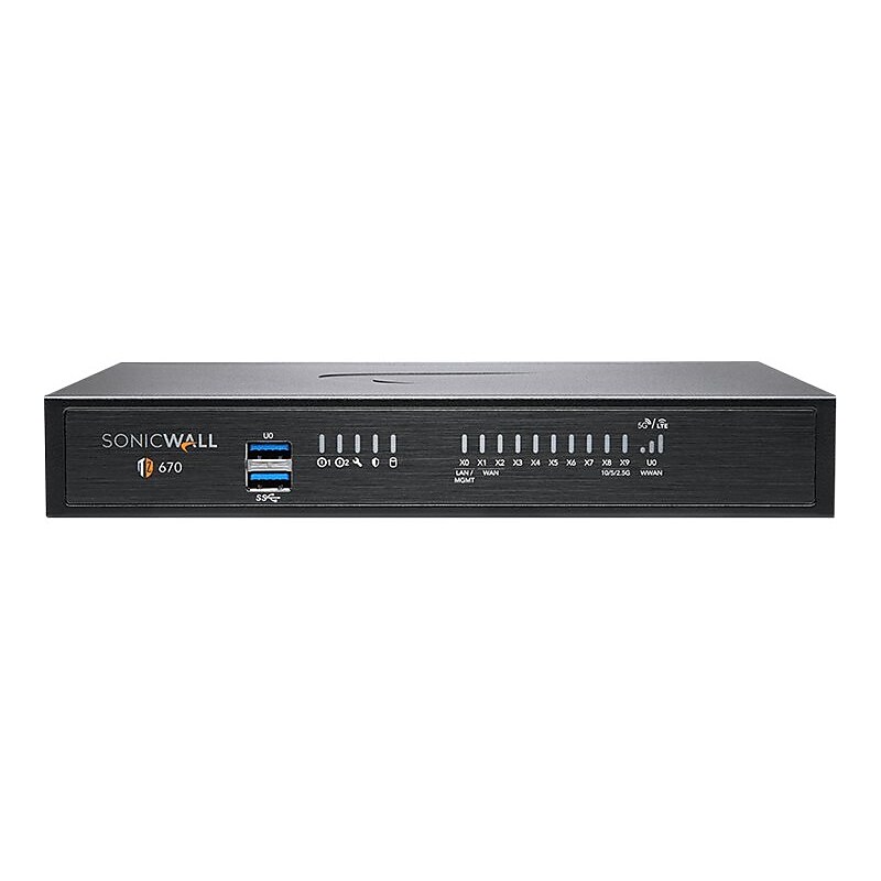 Sonicwall TZ670 Next-Generation Firewall, Desktop (02-SSC-5685) image 1
