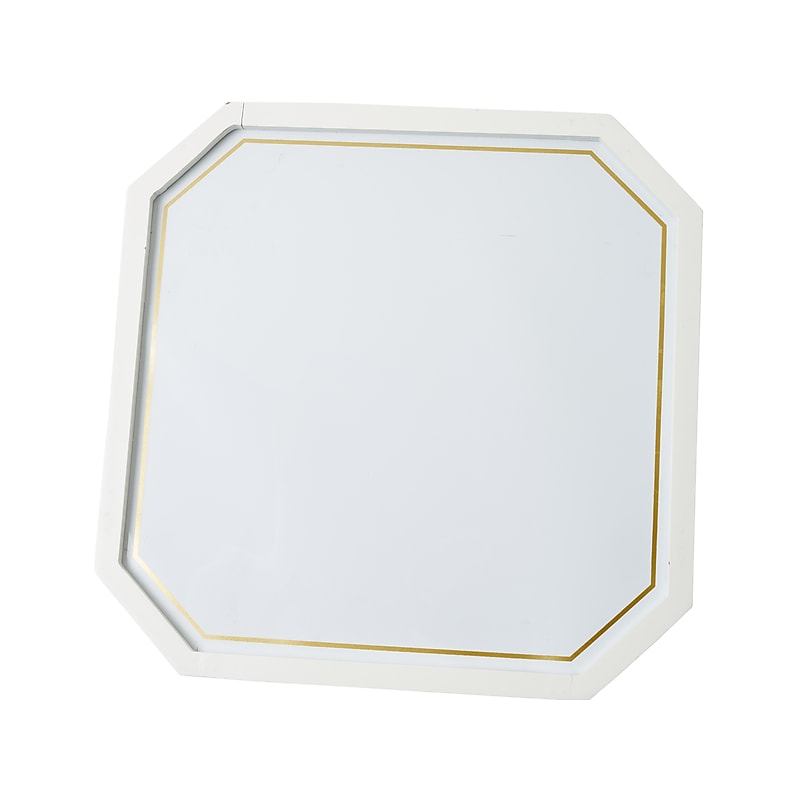 Martha Stewart Mobile Dry-Erase Whiteboard, Wood Frame, 14" x 14" (MS104G) image 1