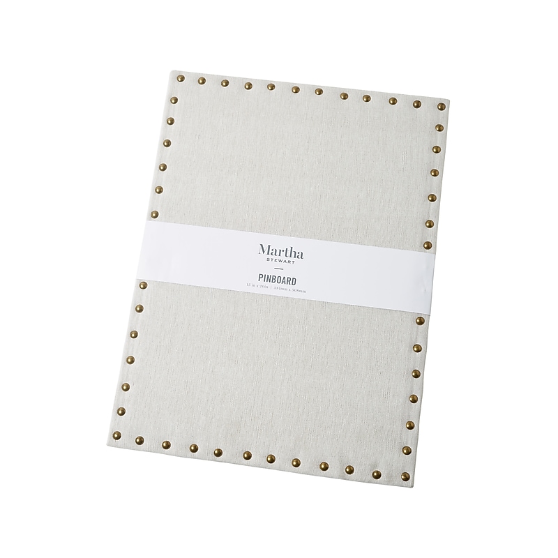 Martha Stewart Linen Bulletin Board, Frameless, 20" x 15" (MS104B) image 1