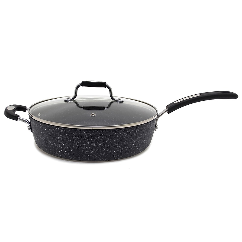 Starfrit The Rock Deep-Fry Pan with Lid and Bakelite Handles, Gray (060705-002-0000) image 1