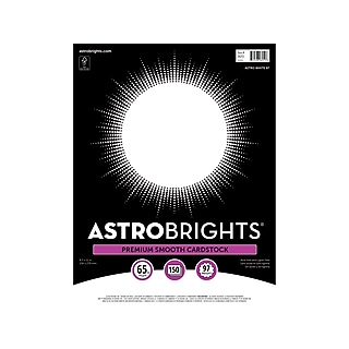 Astrobrights 65 lb. Cardstock Paper, 8.5" x 11", Astro White, 150 Sheets/Pack (98251)~#|#~sp117286242_sc7