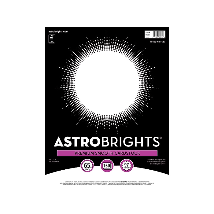 Astrobrights 65 lb. Cardstock Paper, 8.5 Astrobrights 65 lb. Cardstock Paper, 8.5