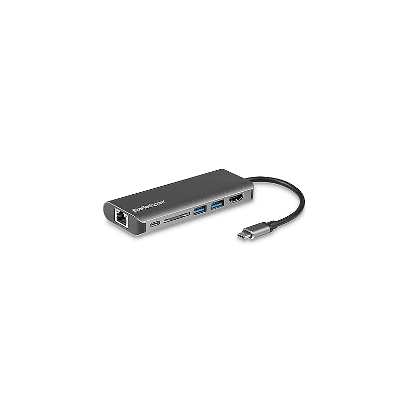 StarTech.com USB-C Multiport Adapter Travel Mini Docking Station, Black (DKT30CSDHPD) image 1