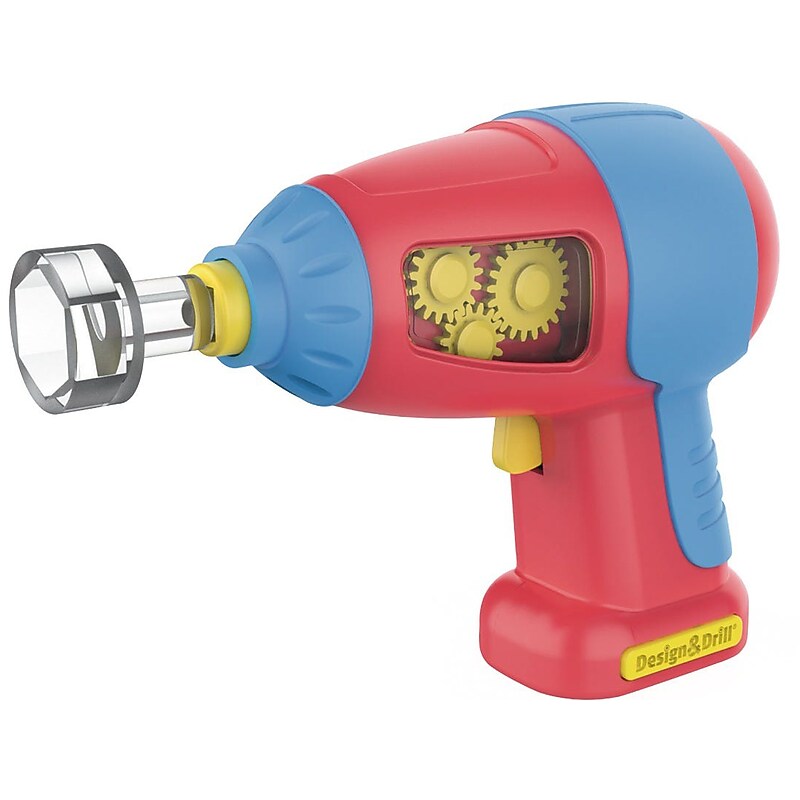 Educational Insights Design and Drill Power Drill, 9" x 9.15" x 0.35", Red/Blue/Yellow (4140) image 1