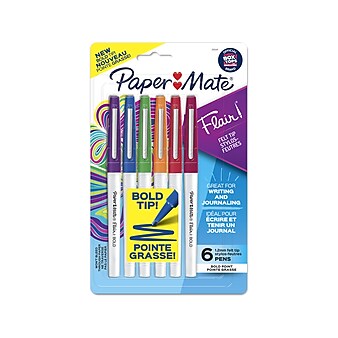 Paper Mate Flair Felt Pen Bold Point Assorted Ink Dozen (2125414