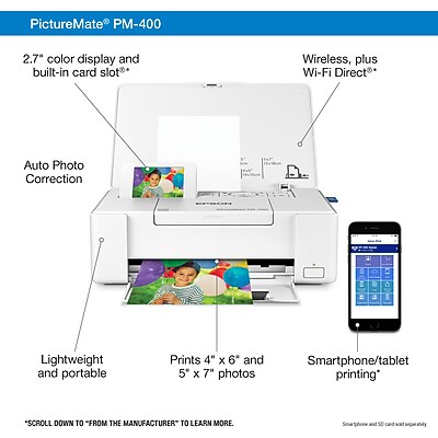 Epson PictureMate PM-400 Wireless Personal Photo Lab Inkjet Printer - Thumbnail 5