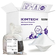 Kimtech Disposable N95 Pouch Respirator, Regular Size, White, 300/Carton (53358)