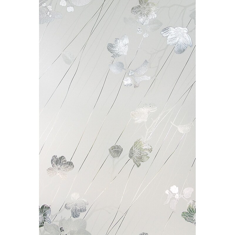 Artscape Silver Rose 24"W x 36"H Window Film  (02-3017) image 1