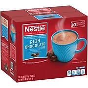 Nestle Hot Cocoa, Rich Chocolate, No Sugar Added, Fat Free, Hot Chocolate Mix, .28 oz., 30/Box (NES61411)