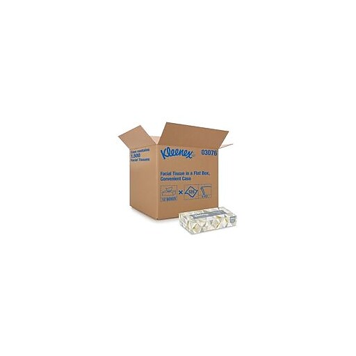2-Ply 12/carton Kleenex 3076 White Facial Tissue 125/box 