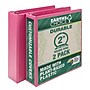 Samsill Earth's Choice Plant-Based Durable 2" View Binders, 3-Ring , Made in USA, Pink Berry, 2/Pack (SAMU86676)~#|#~sp117514322_sc7