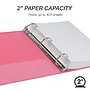Samsill Earth's Choice Plant-Based Durable 2" View Binders, 3-Ring , Made in USA, Pink Berry, 2/Pack (SAMU86676)~#|#~sp117514329_sc7