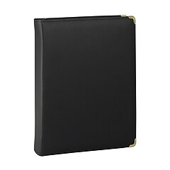 Samsill Classic Collection Vinyl Padfolio, Black (15250) | Staples