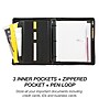 Samsill Regal Genuine Leather Zippered Padfolio, Black (15540)~#|#~sp117514533_sc7