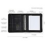 Samsill Leather Zippered Padfolio, Black (15670)~#|#~sp117514577_sc7