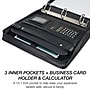Samsill Leather Zippered Padfolio, Black (15670)~#|#~sp117514580_sc7