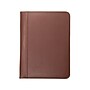 Samsill Contrast Stitch Leather Padfolio, Tan (SAM71716)~#|#~sp117515106_sc7