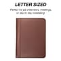 Samsill Contrast Stitch Leather Padfolio, Tan (SAM71716)~#|#~sp117515107_sc7