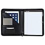 Samsill Contrast Stitch Faux Leather Portfolio Case with Zipper Closure, Black (71720)~#|#~sp117515114_sc7