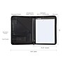 Samsill Contrast Stitch Faux Leather Portfolio Case with Zipper Closure, Black (71720)~#|#~sp117515115_sc7