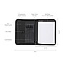 Samsill Professional Junior Leather Portfolio Case with Zipper Closure, Black (70821)~#|#~sp117515206_sc7