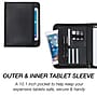 Samsill Professional Junior Leather Portfolio Case with Zipper Closure, Black (70821)~#|#~sp117515219_sc7