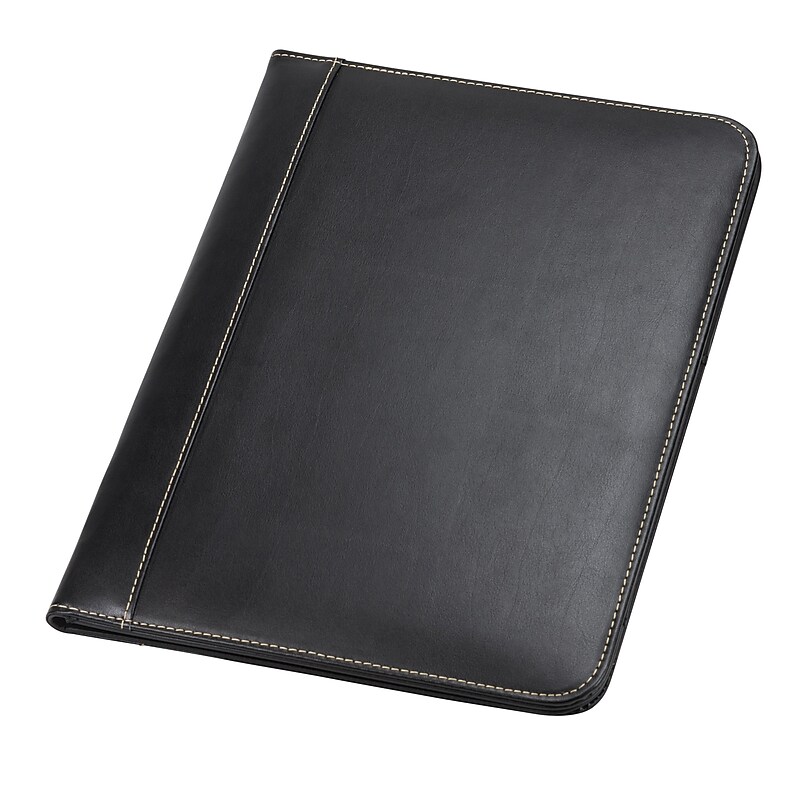 Samsill Faux Leather Portfolio Case, Black (71710) image 1