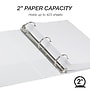 Samsill Earth's Choice Plant-Based Durable 2" View Binders, 3 Ring Binder, Made in USA, White, 4/Pack (I08967)~#|#~sp117515491_sc7