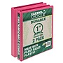 Samsill Fashion Colors 1" View Binders, 3-Ring , Made in USA, Pink, 2/Pack (U86376)~#|#~sp117515523_sc7