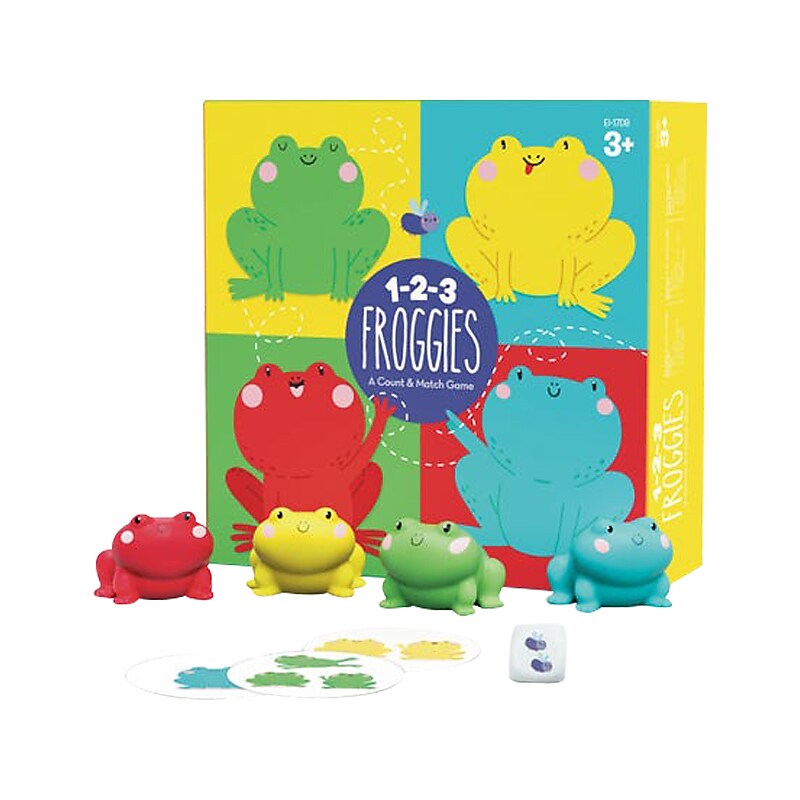 Educational Insights 1-2-3 Froggies, 8" x 5.2" x 0.75", Assorted Colors (1709) image 1