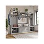 Bush Furniture Woodland Full Entryway Storage Set with Coat Rack and Shoe Bench with Doors, Cape Cod Gray (WDL013CG)~#|#~sp117517324_sc7