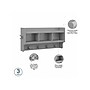 Bush Furniture Woodland Full Entryway Storage Set with Coat Rack and Shoe Bench with Doors, Cape Cod Gray (WDL013CG)~#|#~sp117517626_sc7