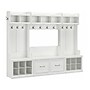 Bush Furniture Woodland Full Entryway Storage Set with Coat Rack and Shoe Bench with Doors, White Ash (WDL013WAS)~#|#~sp117517631_sc7