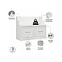 Bush Furniture Woodland Full Entryway Storage Set with Coat Rack and Shoe Bench with Doors, White Ash (WDL013WAS)~#|#~sp117517636_sc7
