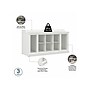 Bush Furniture Woodland 40W Shoe Storage Bench with Shelves and Wall Mounted Coat Rack, White Ash (WDL004WAS)~#|#~sp117517650_sc7