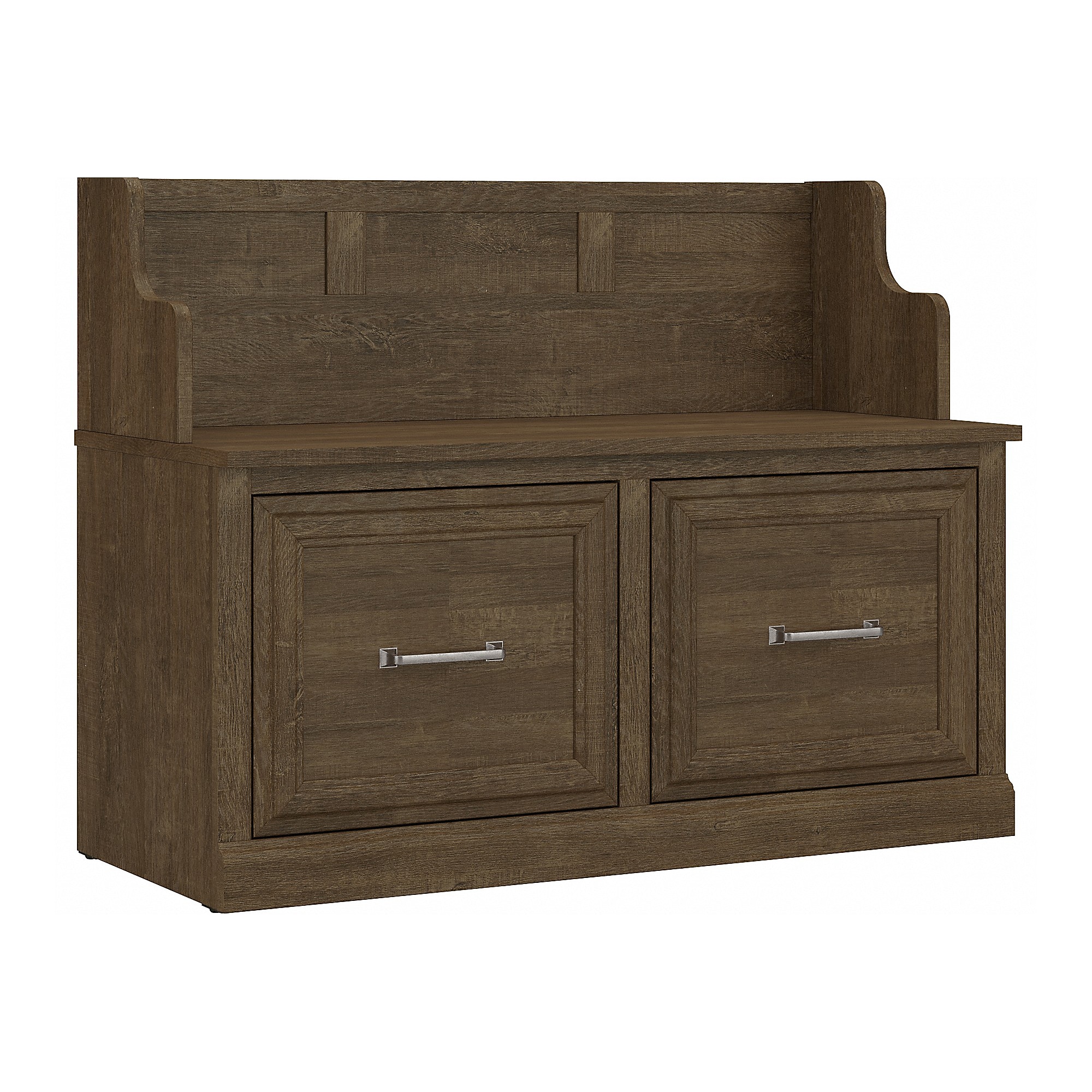 Bush Furniture Woodland 40W Entryway Bench with Doors, Ash Brown (WDL005ABR) Sansujyuku sansujyuku.com