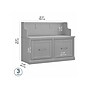 Bush Furniture Woodland 40W Entryway Bench with Doors, Cape Cod Gray (WDL005CG)~#|#~sp117517668_sc7