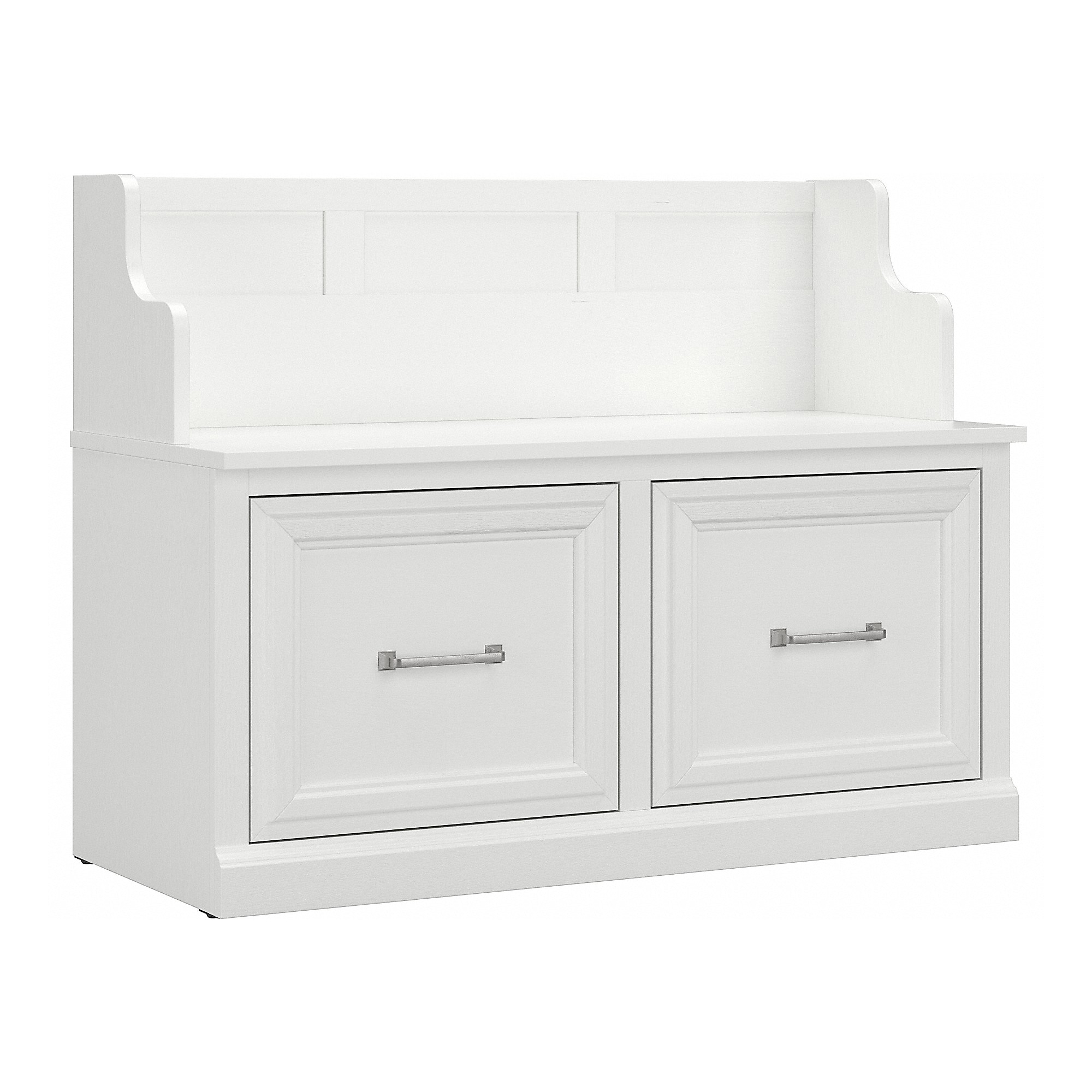 Bush Furniture Woodland 40W Entryway Bench with Doors, White Ash (WDL005WAS) Sansujyuku sansujyuku.com