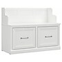 Bush Furniture Woodland 40W Entryway Bench with Doors, White Ash (WDL005WAS)~#|#~sp117517680_sc7