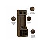 Bush Furniture Woodland Full Entryway Storage Set with Coat Rack and Shoe Bench with Doors, Ash Brown (WDL013ABR)~#|#~sp117517692_sc7