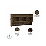 Bush Furniture Woodland Full Entryway Storage Set with Coat Rack and Shoe Bench with Doors, Ash Brown (WDL013ABR)~#|#~sp117517693_sc7