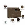 Bush Furniture Woodland Full Entryway Storage Set with Coat Rack and Shoe Bench with Doors, Ash Brown (WDL013ABR)~#|#~sp117517695_sc7