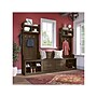 Bush Furniture Woodland Entryway Storage Set with Hall Trees and Shoe Bench with Doors, Ash Brown (WDL011ABR)~#|#~sp117517699_sc7