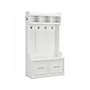 Bush Furniture Woodland 40W Hall Tree and Shoe Storage Bench with Doors, White Ash (WDL001WAS)~#|#~sp117517707_sc7