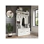 Bush Furniture Woodland 40W Hall Tree and Shoe Storage Bench with Doors, White Ash (WDL001WAS)~#|#~sp117517708_sc7