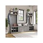 Bush Furniture Woodland Entryway Storage Set with Hall Trees and Shoe Bench with Doors, Cape Cod Gray (WDL011CG)~#|#~sp117517724_sc7