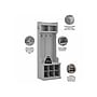 Bush Furniture Woodland Entryway Storage Set with Hall Trees and Shoe Bench with Doors, Cape Cod Gray (WDL011CG)~#|#~sp117517725_sc7