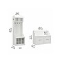 Bush Furniture Woodland Entryway Storage Set with Hall Trees and Shoe Bench with Doors, White Ash (WDL011WAS)~#|#~sp117517936_sc7
