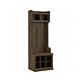 Bush Furniture Woodland 24W Hall Tree and Small Shoe Bench with Shelves, Ash Brown (WDL008ABR)~#|#~sp117517958_sc7