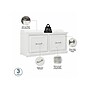 Bush Furniture Woodland 40W Shoe Storage Bench with Doors and Wall Mounted Coat Rack, White Ash (WDL003WAS)~#|#~sp117593075_sc7